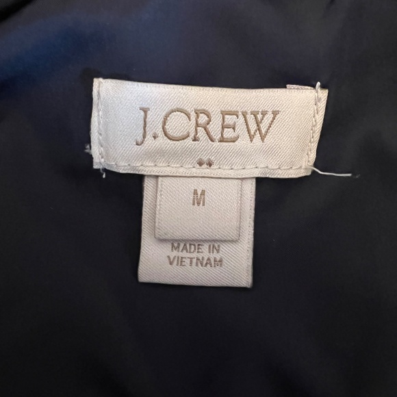 J. Crew Quilted Navy Down Puffer Vest, Zipper, Size Medium - Picture 7 of 11